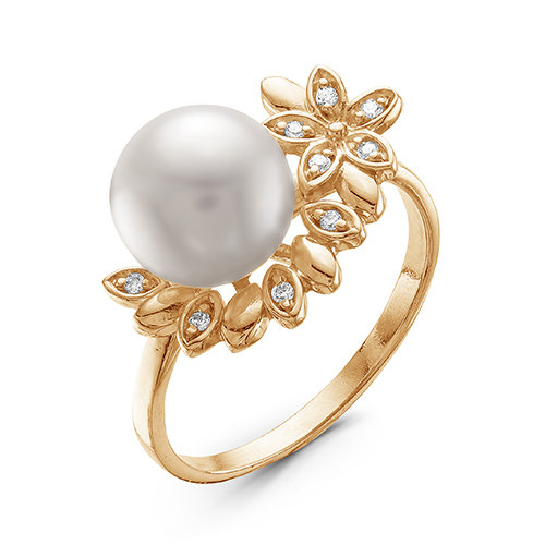 z1-9346 Кольцо с жемчугом. Золото 585. 