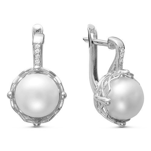z2-9472 Серьги с жемчугом. Серебро 925. 