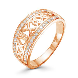 z1-9517 Кольцо с фианитами. Золото 585.