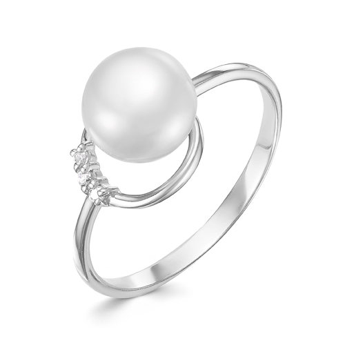 z1-9756 Кольцо с жемчугом. Серебро 925. 
