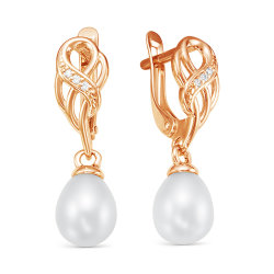 z2-9762 Серьги с жемчугом. Золото 585.