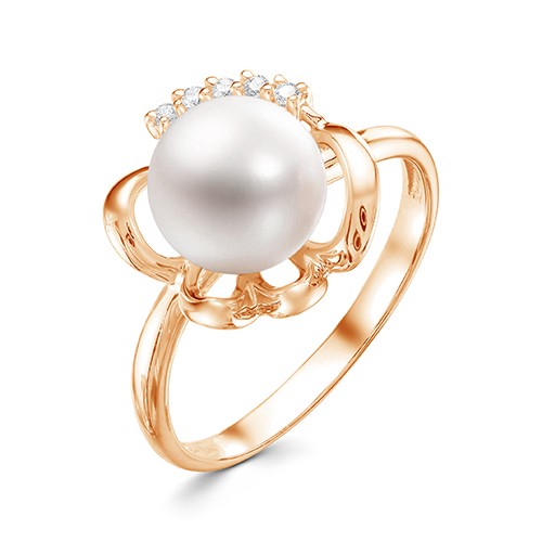 z1-9870 Кольцо с жемчугом. Золото 585. 