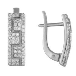 z2-7904 Серьги с фианитами. Серебро 925.