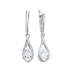 z2-10137 Серьги с фианитами. Серебро 925.