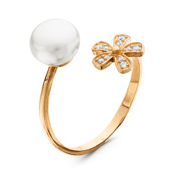 z1-9311 Кольцо с жемчугом. Золото 585.