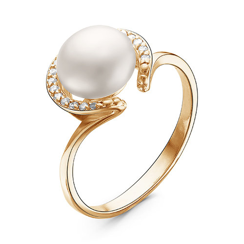 z1-9345 Кольцо с жемчугом. Золото 585. 