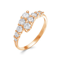 z1-10093 Кольцо с фианитами. Золото 585.