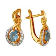 z2-8573 Серьги с фианитами. Серебро 925.