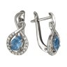z2-8573 Серьги с фианитами. Серебро 925. 