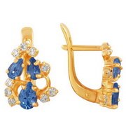 z2-7610 Серьги с фианитами. Серебро 925. 