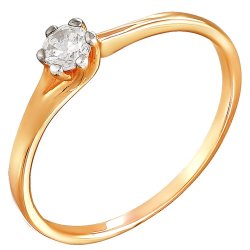 z1-8838 Кольцо с бриллиантом.Золото 585.