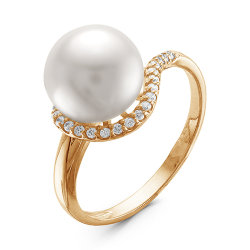 z1-9341 Кольцо с жемчугом. Золото 585.