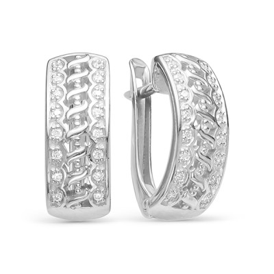 z2-9588 Серьги с фианитами. Серебро 925.