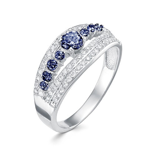 z1-10058 Кольцо с фианитами. Серебро 925.  