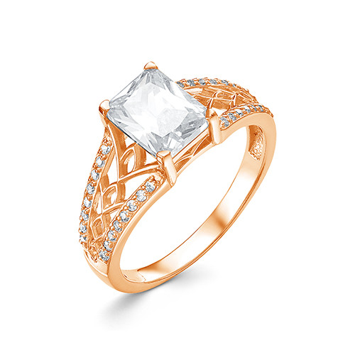 z1-10116 Кольцо с фианитами. Золото 585. 