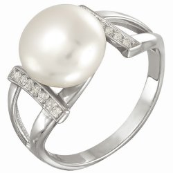 z1-8317 Кольцо с жемчугом. Серебро 925.