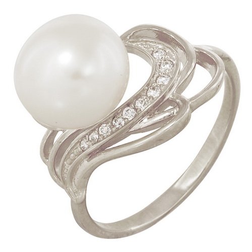 z1-7590 Кольцо с жемчугом. Серебро 925. 