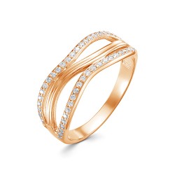 z1-10034 Кольцо с фианитами. Золото 585.