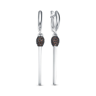 z2-10203 Серьги с фианитами. Серебро 925.