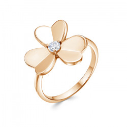 z1-10817 Кольцо с фианитами. Золото 585.