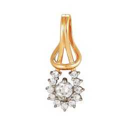 z3-8222 Подвес с бриллиантовой россыпью. Золото 585.