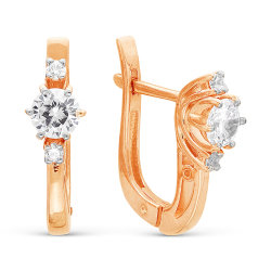 z2-8853 Серьги с бриллиантами. Золото 585.