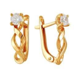 z2-8670 Серьги с полудрагоценными вставками. Золото 585.