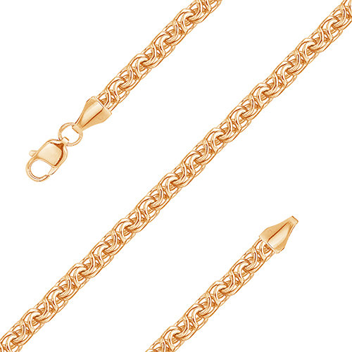 z6-073m0.7-1 Цепь ручного плетения Москвичка.Толщина проволоки 0,70 мм.Золото 585. 