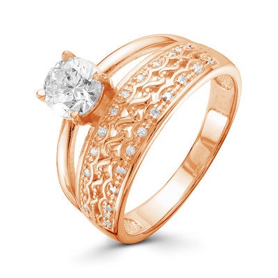 z1-9511 Кольцо с фианитами. Золото 585.