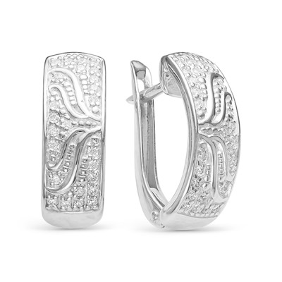z2-9579 Серьги с фианитами. Серебро 925.