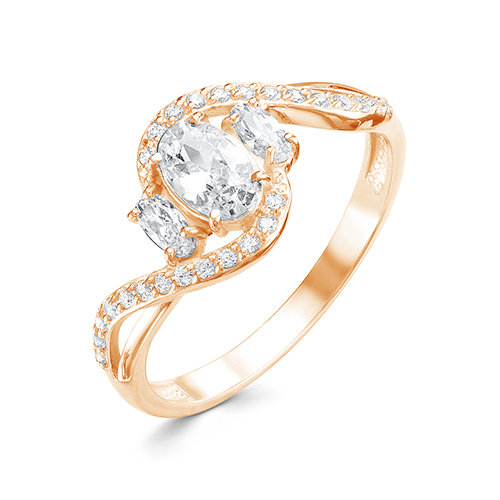 z1-9861 Кольцо с фианитами. Золото 585. 