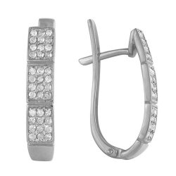 z2-7923 Серьги с фианитами. Серебро 925.