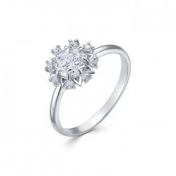 z1-10632 Кольцо с фианитами. Серебро 925.