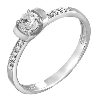 z1-8687 Кольцо с фианитами. Серебро 925.