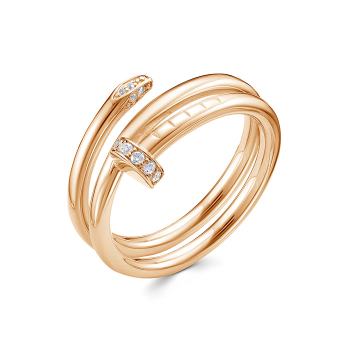 z1-10773 Кольцо с фианитами. Золото 585. 