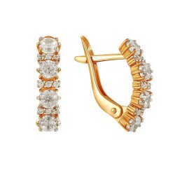 z2-8660 Серьги с фианитами. Серебро 925.