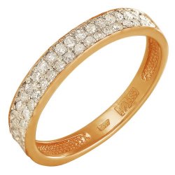 z1-7918 Кольцо с бриллиантовой россыпью. Золото 585.