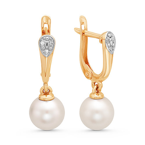 z2-9230 Серьги с жемчугом. Золото 585. 