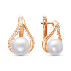 z2-9340 Серьги с жемчугом. Золото 585.