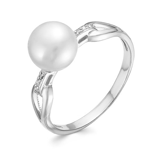 z1-9703 Кольцо с жемчугом. Серебро 925. 