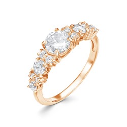 z1-9977 Кольцо с фианитами. Золото 585.