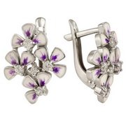 z2-8115 Серьги с эмалью. Серебро 925.