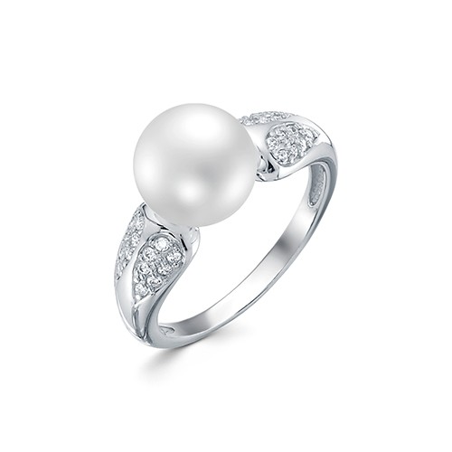 z1-10158 Кольцо с жемчугом. Серебро 925. 