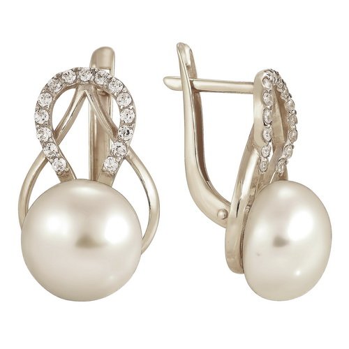 z2-7990 Серьги с жемчугом. Серебро 925. 