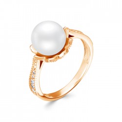 z1-10336 Кольцо с жемчугом. Золото 585.