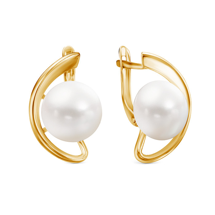 z2-11160 Серьги с жемчугом. Золото 585. 