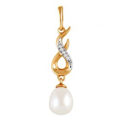 z3-8489 Подвеска с жемчугом. Золото 585.