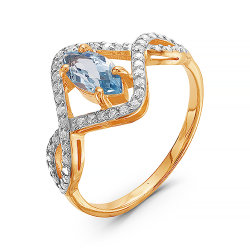 z1-8915 Кольцо с полудрагоценными вставками. Золото 585.