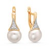 z2-9231 Серьги с жемчугом. Золото 585. 