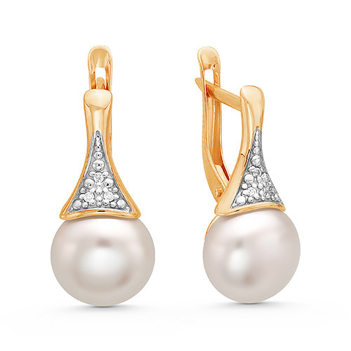 z2-9231 Серьги с жемчугом. Золото 585. 